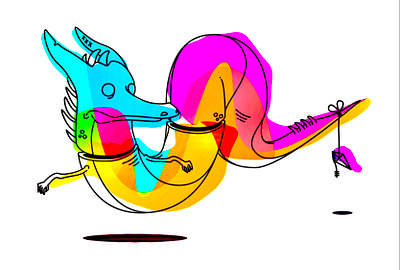 rainbow dragon adobe xd design dragon illustration minimal rainbow