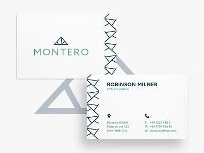 Business Card Montero branding business card business card design businesscard card creative creativity design designer graphic design logo minimal modern typography visiting card