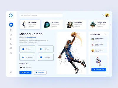 XquarBox - NFT Market basketball crypto crypto art crypto market cryptocurrency digital art michael jordan nft nft dashboard nft design nft market nftart nfts product design