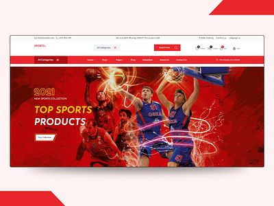 Sports Club Website Design design landing page design sports landingpage sports landingpage design sports web design sports website sports website template ui ui design ui ux design ux web design website design