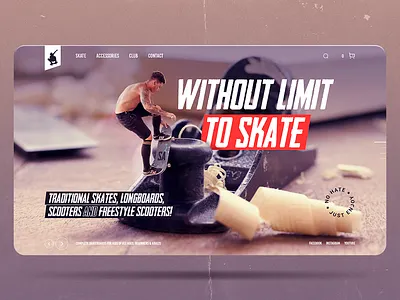 SPORTERS creative design graphic design illustration inspiration interaction interface patinador skaters template ui uiux web website