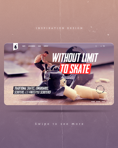 SPORTERS creative design graphic design illustration inspiration interaction interface patinador skaters template ui uiux web website