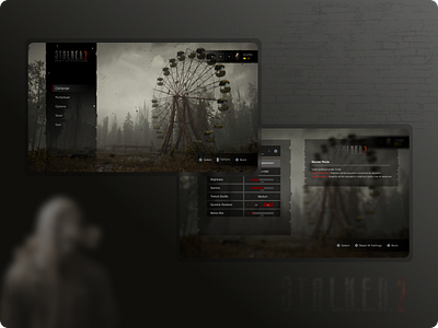 Game interface for S.T.A.L.K.E.R. 2 (Concept) game ui uiux design