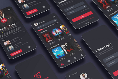 Steaming Movie App app branding figma movie steaming ui ui design web design