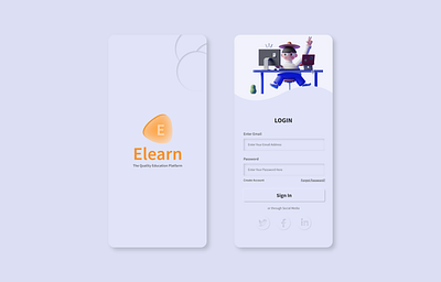 Sign In Screen Education 2022 3d design adobe xd branding design education graphic design illustration illustrator learn learning logo desing mobile app mobile application photoshop sign in sign up ui desing ux desing