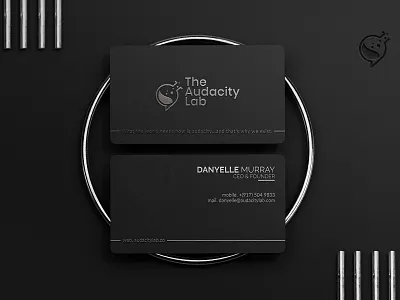 BUSINESS CARD - AUDACITY LAB audacitylab audacitylab.co branding business card design gradient luxury card minimal mushfik vector visiting card