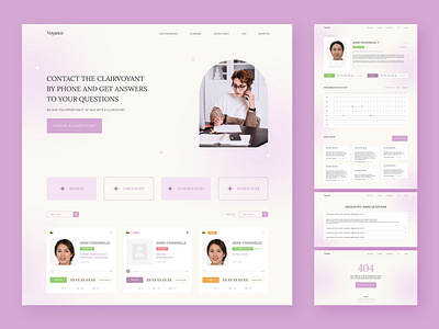 «Voyance» — UX UI Design astrologer clairvoyant corporate website graphic design home page ui ux web design web portal