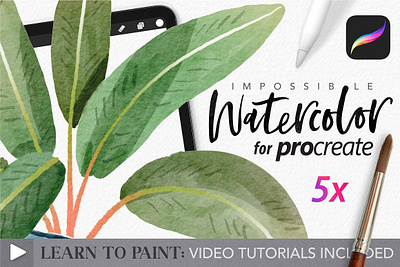 Procreate Watercolor Kit 3d animation app branding design graphic design icon illustration logo motion graphics ui