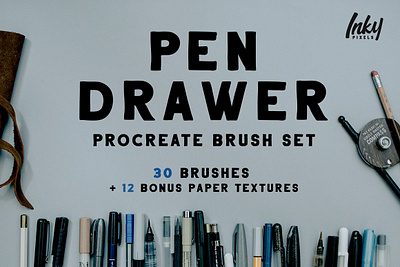 Pen Drawer Procreate Brush Set 3d animation app branding design graphic design icon illustration logo motion graphics ui