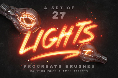 Lights Procreate Brushes 3d animation app branding design graphic design icon illustration logo motion graphics ui