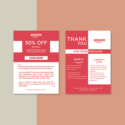 AMAZON Coupon Card/Thank you card amazon book cover design branding business card business card design businesscard card cards coupon design graphic design illustration logo thank you cards ui