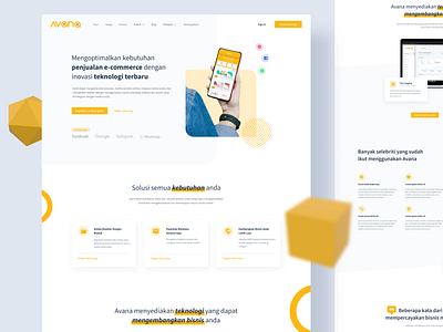 Avana - Website landing page design agency branding design homepage landing page minimal minimalist redesign ui uiux ux web web design website