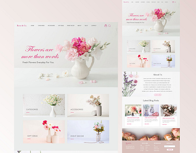 Website Landing Page - Flower E-shop e commerce e shop e store flower shop flowers landing page landing page design landing page ui ui design ui ux design ux design web design web design ui web design ux website design