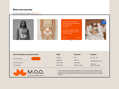 M.O.O. - Breastfeeding & Hormonal Support brand design breastfeeding design drug footer formula hormonal support landing page landingpage medicine milk ui user experience user interface design web design webdesigner website