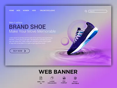 Shoe Website Banner banner banner ads graphic design modern photoshop shoe shoe banner shoe poster shoe web banner shoe website banner shoes banner shoes web banner shoes website banner social media banner ui web banner web banner ads website website banner