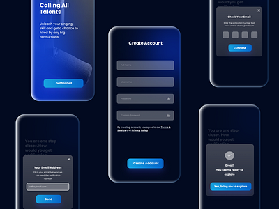 Singing App - Register Page app design graphic design ui ux