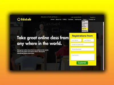Educational web Template animation app branding design icon illustration logo typography ui ux vector web web template