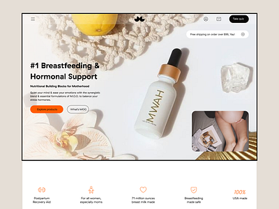 M.O.O. - Breastfeeding & Hormonal Support brand design customer onboarding design ecommerce formula milk interface landing page products ui user experience user interface design user journey web design webdesigner website