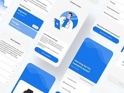 🩺 Mobile Symptom Checker android doctor health health app healthcare ios medical mobile nurse symptom ui ui design ux ux design