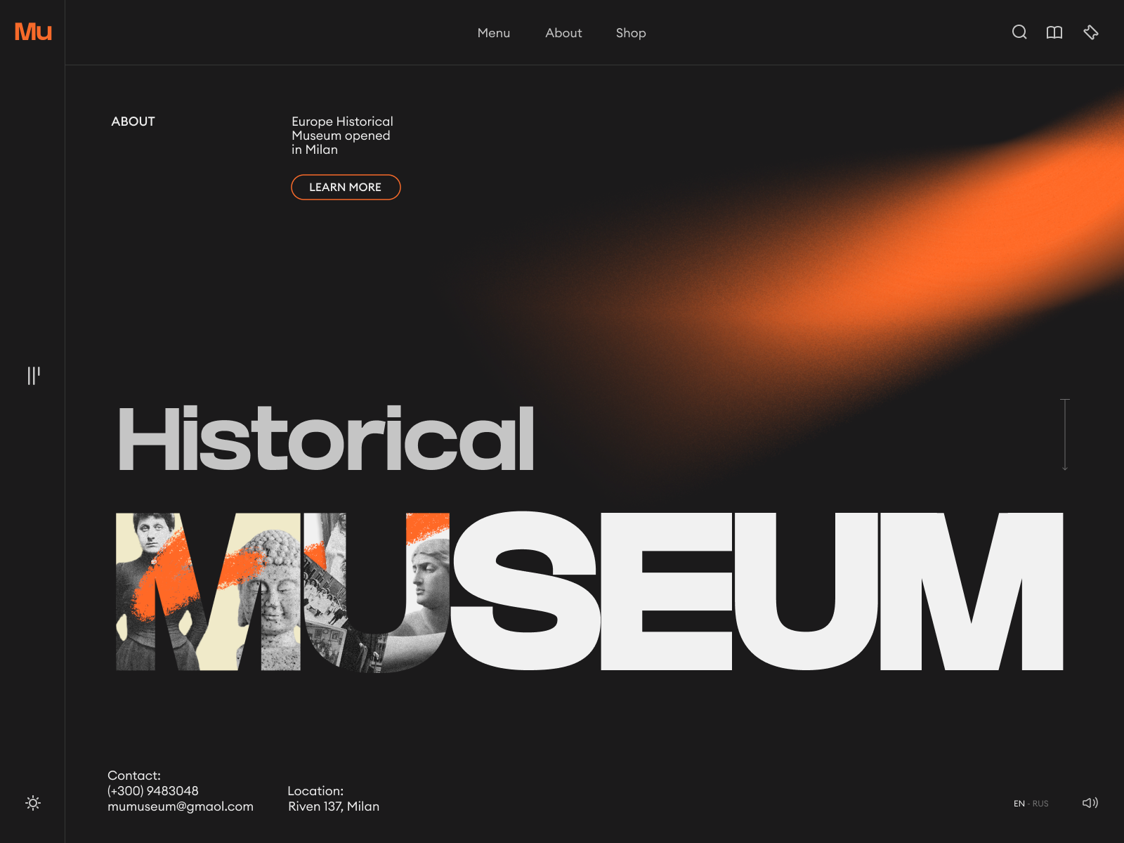Example of Historical Museum Website