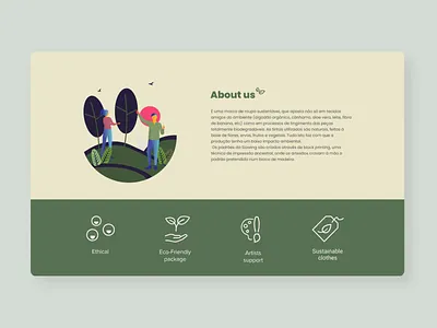 Eco Website Animation about us animation clothes eco green icons sustainable ui ux website