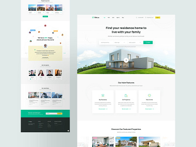 Relux - Real Estate Website Design agency website buy property buy residence clean design house business house buy house rent housing landing page listing website luxury house modern design property real estate real estate agency relux ui ux website website design