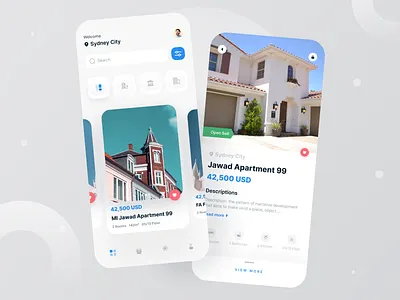 Real Estate App app app design architecture design home agent homepage interface mobile mobile design mortgage property real estate real estate agent real estate app realtor ui ui design uidesign ux