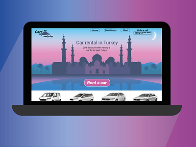 Istanbul silhouette for car rental website. adobe illustrator app branding design graphic design icon illustration istanbul istanbul silhouette logo modern silhouette palace soft stylish turkey typography ui ux vector website