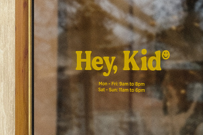 Hey, Kid branding design logo typography