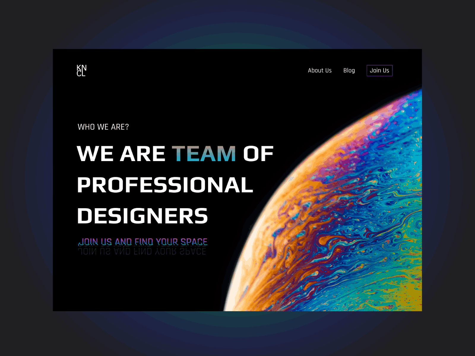 Landing Page For A Design Agency agency branding color colorful creatives design design agency designers graphic design landing landing page planet ui ui ux universe web design webdesign website