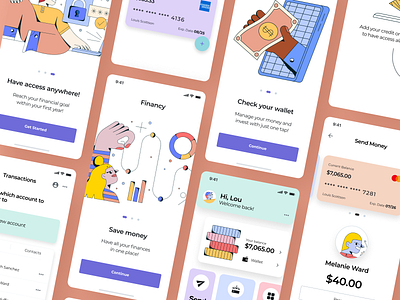 Fancy a Finance App Template? branding design illustration illustration design illustrations illustrations／ui illustrator logo ui ux