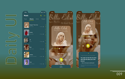 Music Player :: 009 adobe xd dailyui dailyui009 musicplayer ui