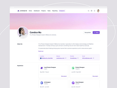 Freelancer portfolio — Untitled UI cv design system figma linkedin minimal minimalism portfolio resume simple ui kit web design webflow