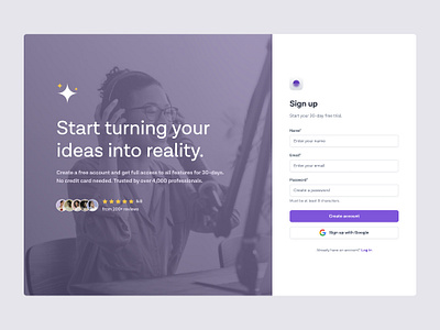 Sign up page — Untitled UI clean ui design system figma log in login minimal minimalism sign up signup simple testimonial ui kit web design webflow