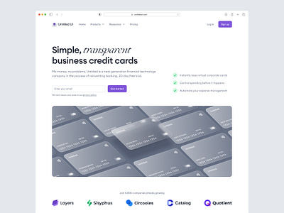 Business banking landing page — Untitled UI banking credit cards design system figma header home page landing page minimal minimalism simple ui kit web design webflow