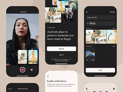 Lookback App animation app app design clean design ios media memories minimal mobile motion photos storytelling ui ui design ux ux design uxui video
