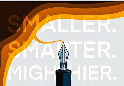 Smaller. Smarter. Mightier. design illustration logitech pen procreate procreate app sword