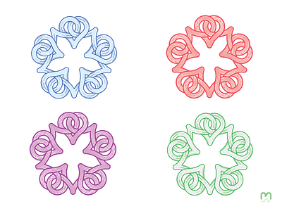 Celtic knot with hearts - color variation celtic celtic knot continuous design graphic design hearts infinity intertwined irish knots knotwork logo logo design logotype loop love scottish traditional
