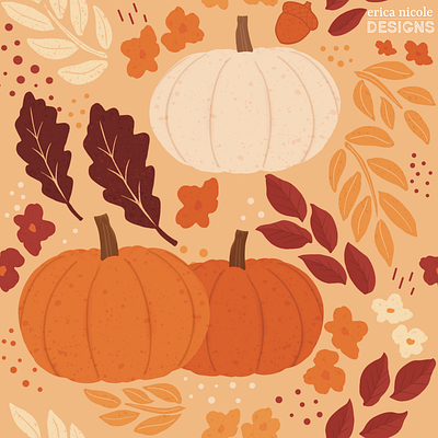 Fall Pattern illustration pattern procreate