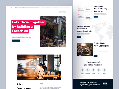 Gusteau's FnB Franchise (part of Landy UI Kit) concept landing page landing page ui kit landy ui ui kit ui8 user experience user interface ux web web design web page