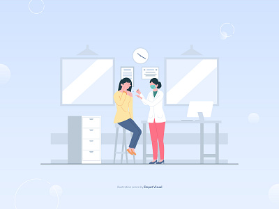 Vaccination covid19 design flat healthcare hospital illustration medical people vaccination vaccine