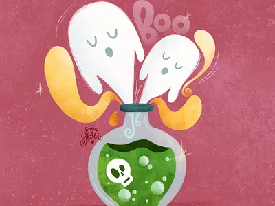 Boo Potion book cover childrens book design digital illustration graphic design halloween illustration typography