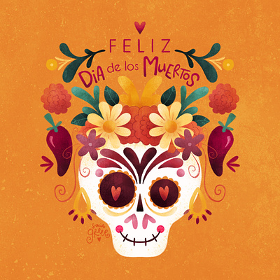 Feliz Día de los Muertos book cover childrens book design digital illustration día de los muertos graphic design illustration typography