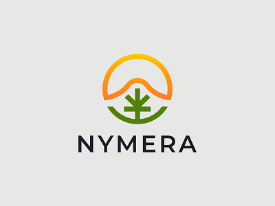 Nymera brand branding concept futuristic illustration leaf logo logo logo design logomark logotype mark minimalist monogram natural icon natural logo simple startup symbol typography vector