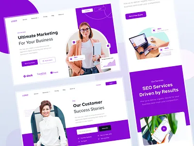 Dimency - Digital Marketing Landing Page UI KIT business digital marketing internet landing page ui kit
