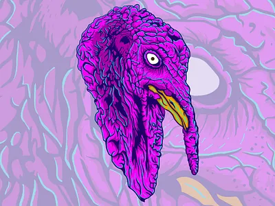 Turkey head art hand drawn head t shirt thanksgiving turkey vector