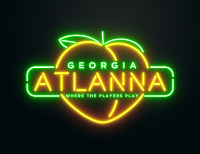 atlanna neon logo design animation branding graphic design logo logo design motion graphics neon animation neon light neon logo neon sign vector