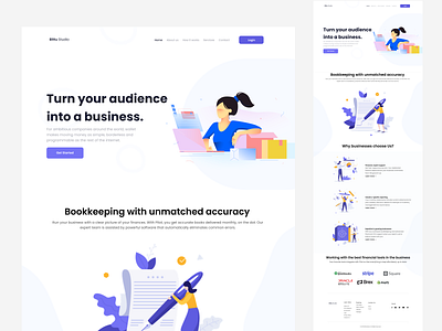 Business - Landing page 🚀 2d 3d animation app art branding design designing dribbble graphic design icons illustration logo motion graphics popular trending typography ui ux vector