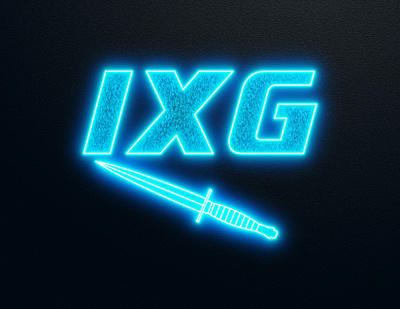 ixg neon logo design animation branding graphic design logo motion graphics neon animation neon light neon logo neon sign