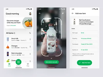 🍎 Expiry dates tracking and reminding app! 3d app ui crowwwn expiry tracking gouthamgtronics